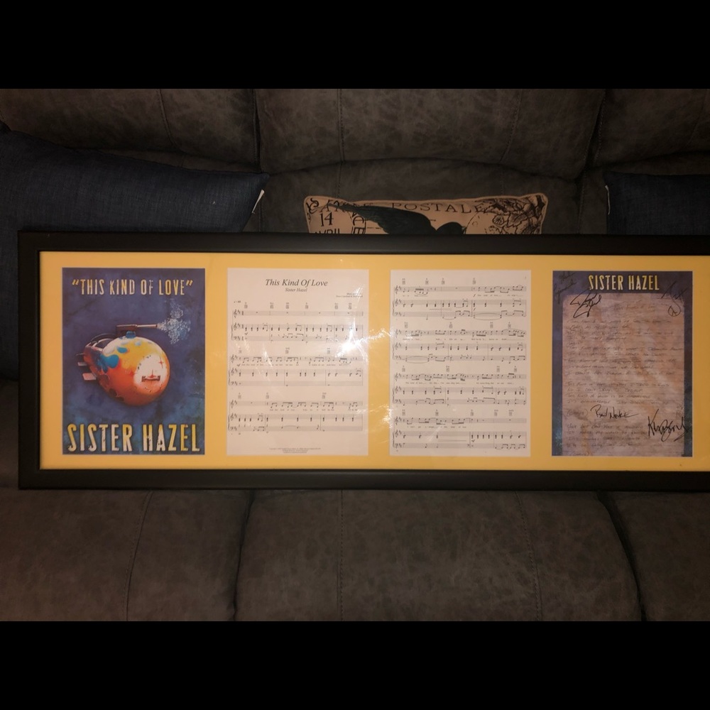 Sister Hazel custom frame autographed